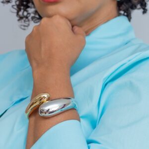 PULSEIRA DOURADO E PRATA